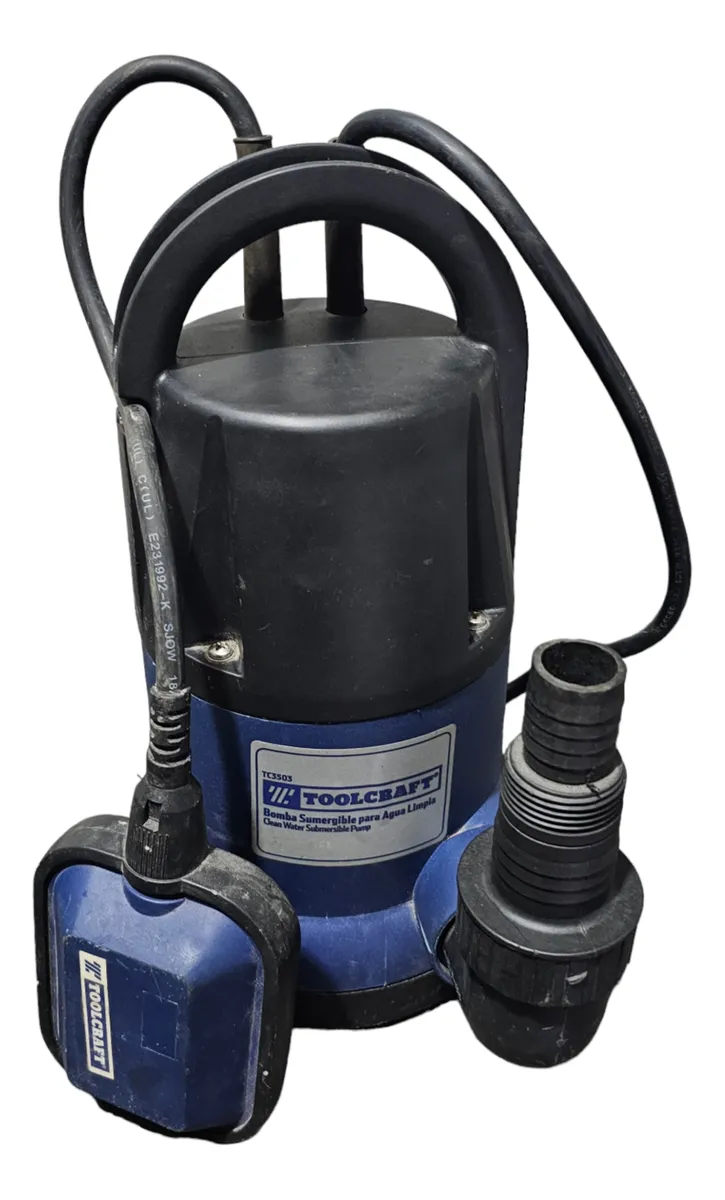 Bomba Sumergible 3/4hp Monofasica Marca Toolcraft Azul (Usado) - Image 3