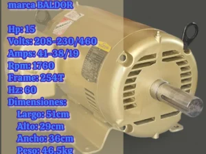 Motor Eléctrico 15hp Trifásico 1760rpm Marca Baldor