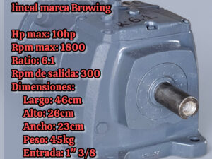 Reductor C/brida Ratio: 10.1 Para 10hp Lineal Marca Browing