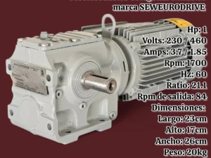 Motorreductor Ortogonal 1hp Trifásico R: 21.1 Seweurodrive