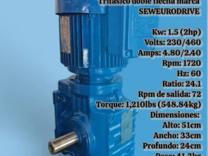 Motorreductor Ortogonal 2hp Trifásico R:24.1 Seweurodrive