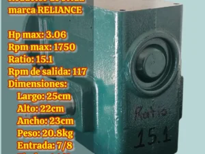 Reductor De Brida 3hp Ratio: 15.1 Marca Reliance