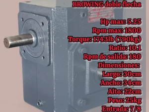 Reductor Universal Para 5hp Browing R:10.1 Doble Flecha
