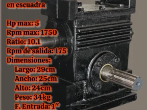 Reductor Universal En Escuadra Para 5hp Ratio:10.1