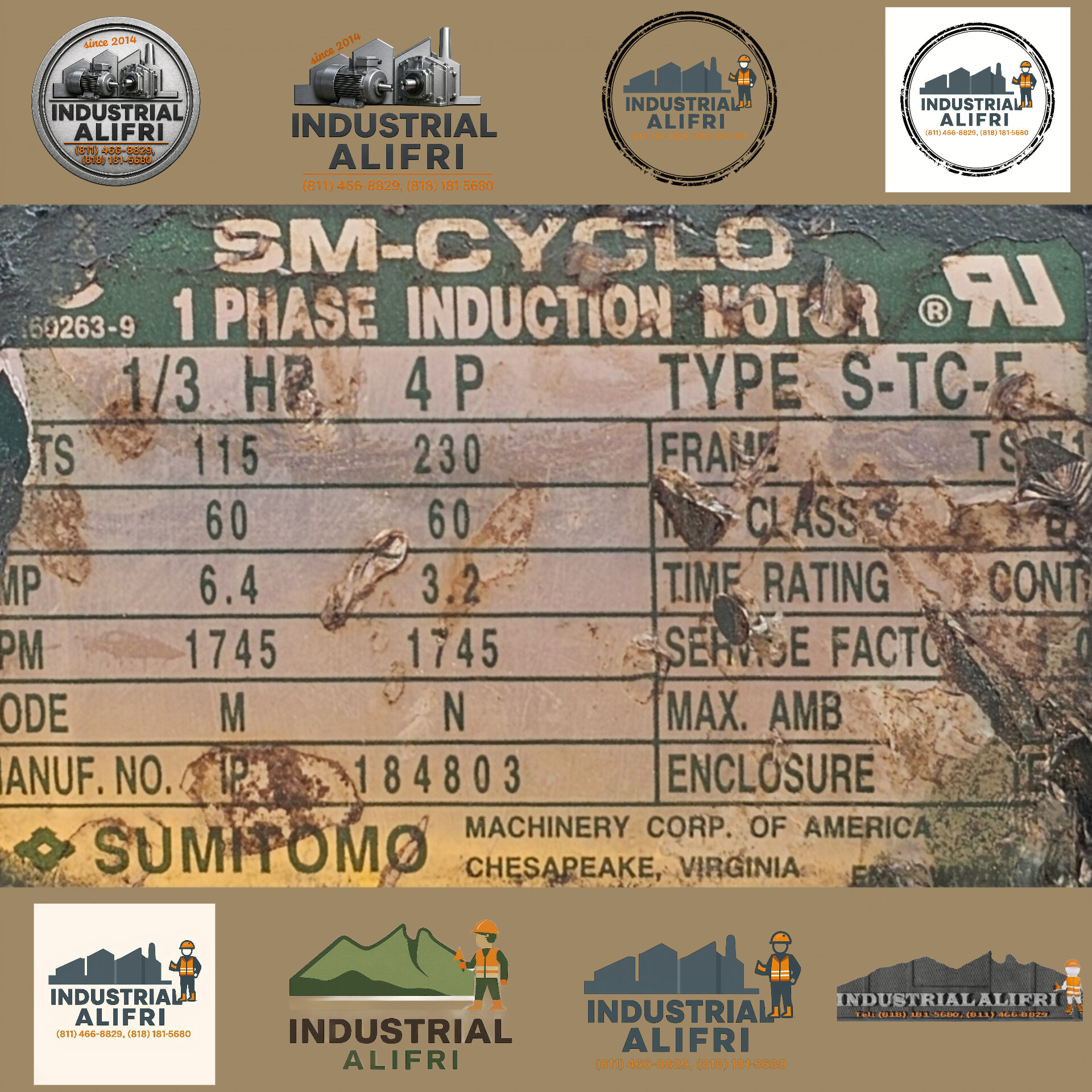 Motorreductor 1/3hp Monofasico Ratio: 87.1 marca SUMITOMO - Image 6