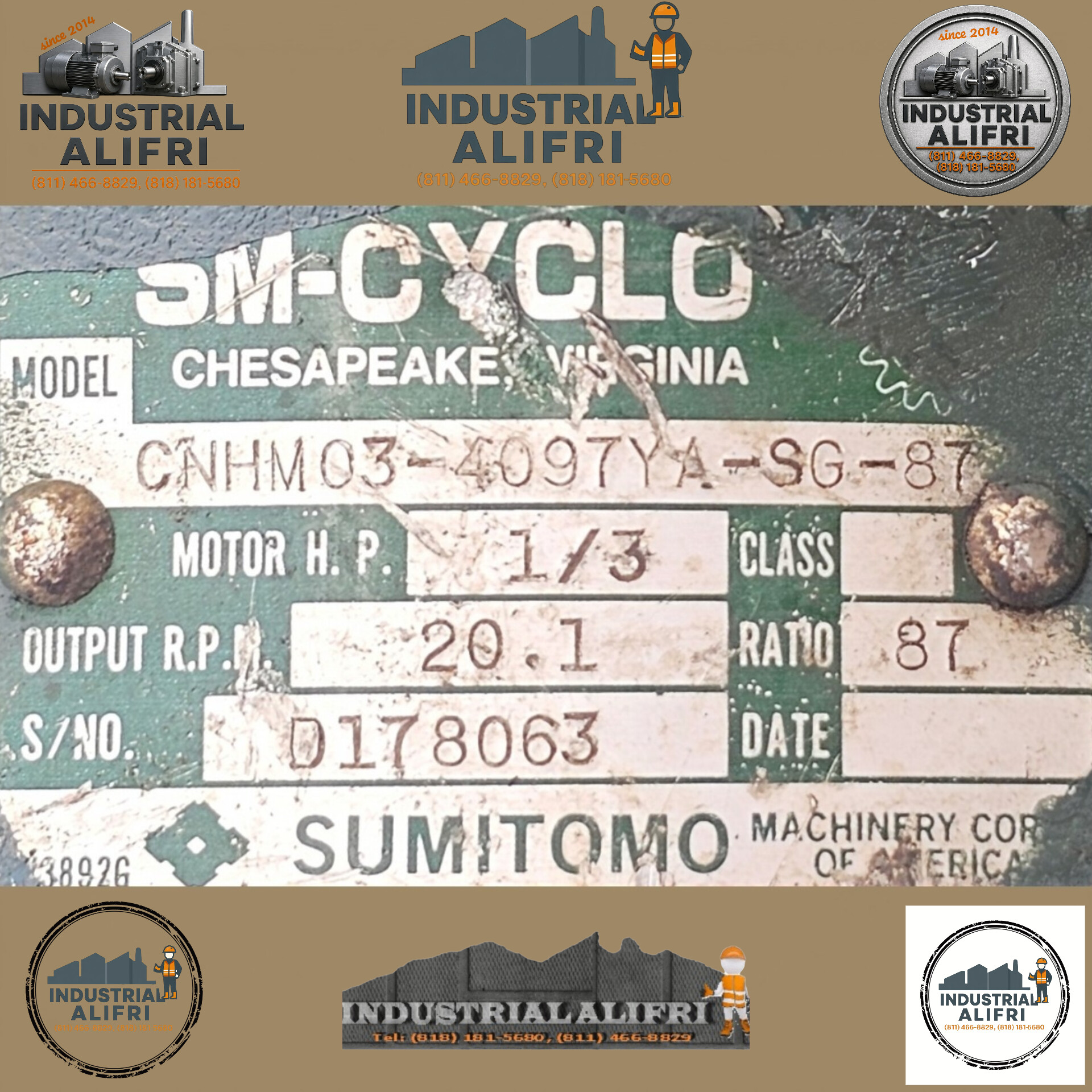 Motorreductor 1/3hp Monofasico Ratio: 87.1 marca SUMITOMO - Image 7