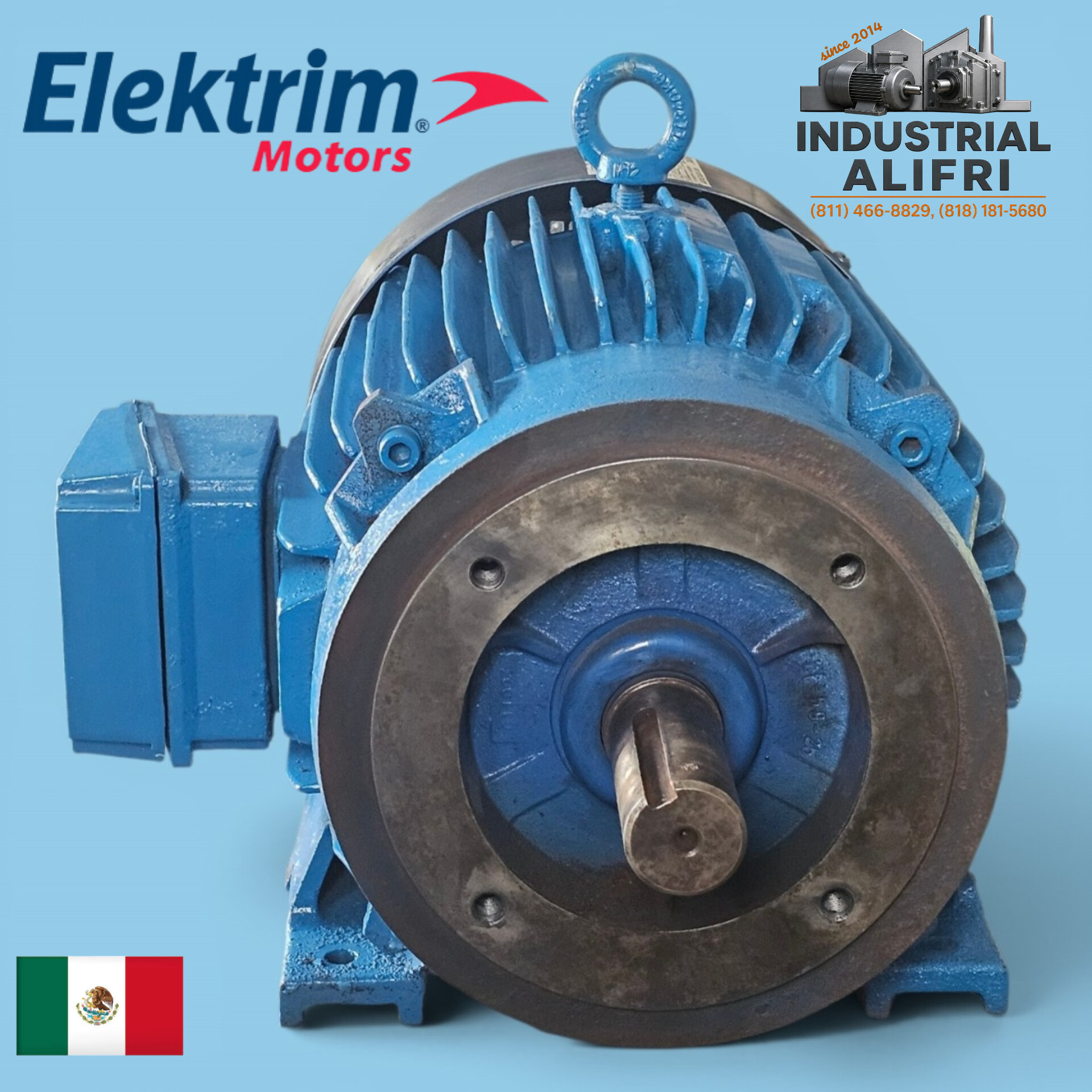 Motor Eléctrico 15hp Trifásico 1750rpm marca ELEKTRIM MOTORS - Image 2