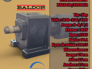 Motorreductor 3hp Trifásico 60.1 marca BALDOR/STOBER