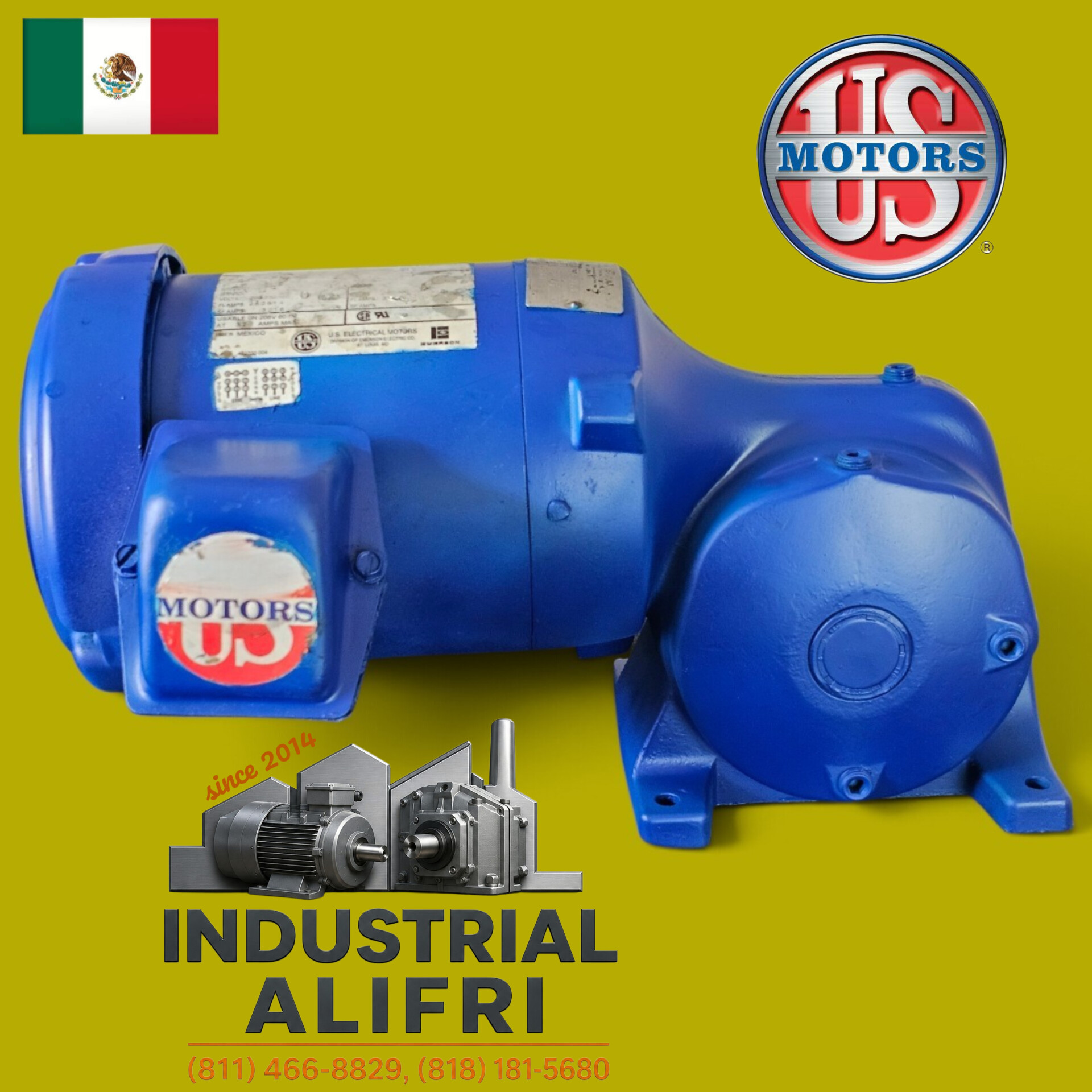 Motorreductor 1hp Trifásico Ratio: 39.1 marca US MOTORS - Imagen 5