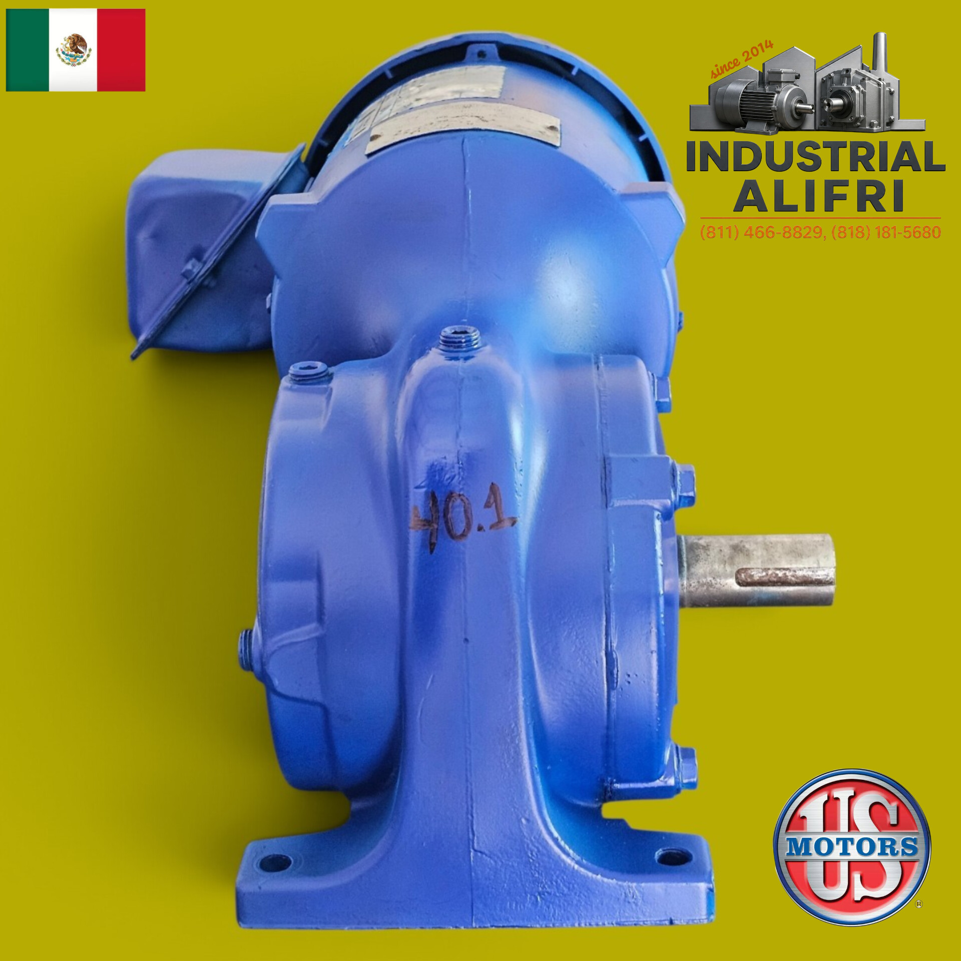 Motorreductor 1hp Trifásico Ratio: 39.1 marca US MOTORS - Imagen 2