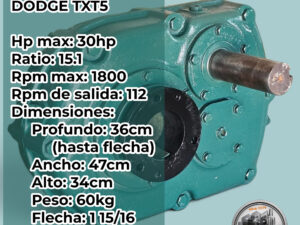 Reductor marca DODGE TXT5 ratio: 15.1